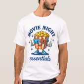 Kinoabend Essentials Spaß Popcorn Cartoon T-Shirt (Vorderseite)