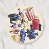 Kinoabend Geburtstag Kinder danke Geschenkanhänger (Rückseite)