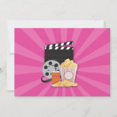 Kinoabend Geburtstagsparty Einladung (Rückseite)