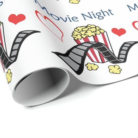 Kinoabend Geschenkpapier (Rolleneckpunkt)