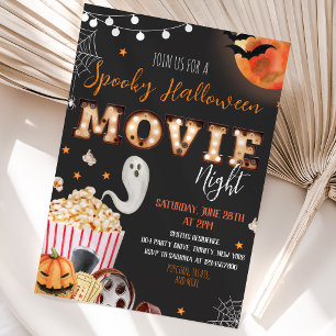 Kinoabend Halloween-Party Einladung