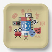 Kinoabend-Partyplatte Pappteller (Vorderseite)