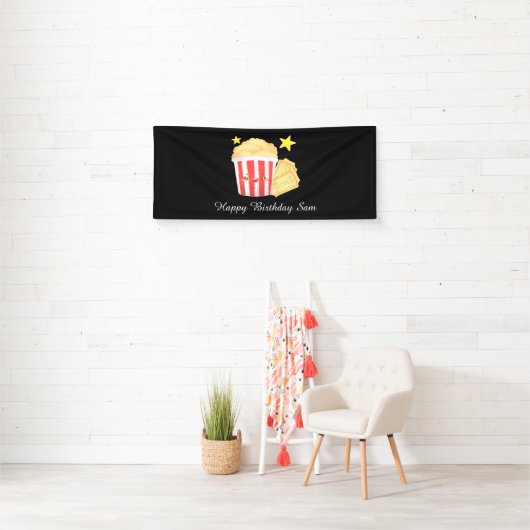 Kinoabend Popcorn und Tickets Banner (Insitu)
