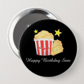 Kinoabend Popcorn und Tickets Button (Vorne & Hinten)