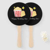 Kinoabend Popcorn und Tickets Fächer (Vorne und Hinten)