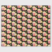 Kinoabend Popcorn und Tickets Geschenkpapier (Flach)