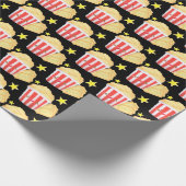 Kinoabend Popcorn und Tickets Geschenkpapier (Ecke)