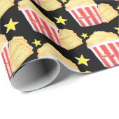 Kinoabend Popcorn und Tickets Geschenkpapier (Rolleneckpunkt)