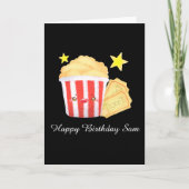 Kinoabend Popcorn und Tickets Karte (Vorderseite)