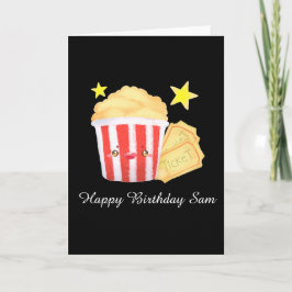 Kinoabend Popcorn und Tickets Karte