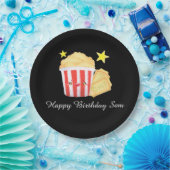 Kinoabend Popcorn und Tickets Pappteller (Party)