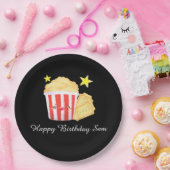 Kinoabend Popcorn und Tickets Pappteller (Party)