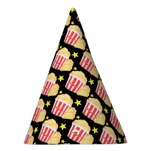 Kinoabend Popcorn und Tickets Partyhütchen (Rechts)