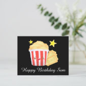 Kinoabend Popcorn und Tickets Postkarte (Stehend Vorderseite)