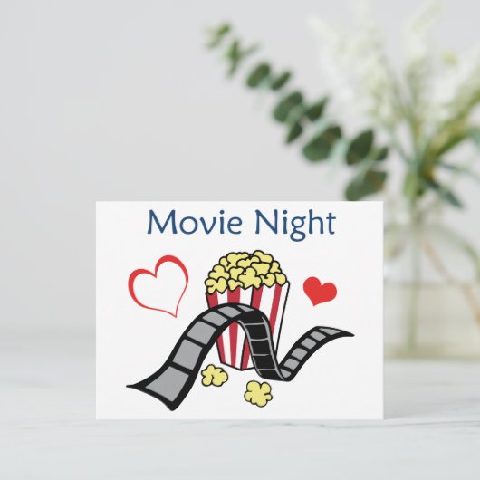 Kinoabend Postkarte (Stehend Vorderseite)