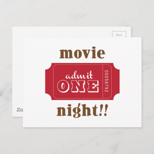 Kinoabend! Postkarte (Vorne/Hinten)