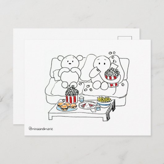 Kinoabend Postkarte (Vorne/Hinten)