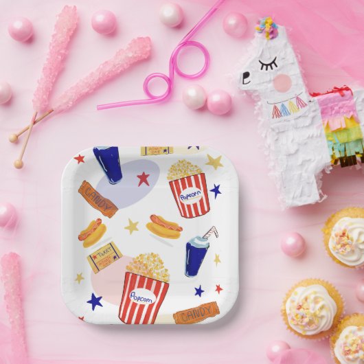 Kinoabend-Teller Pappteller (Party)