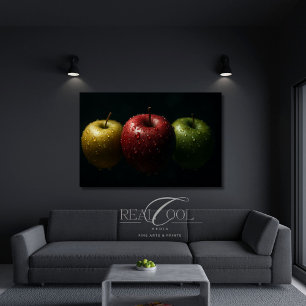 Kinoäpfel hyperrealistische makroskopische Stilleb Poster