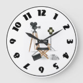 Kinodirektor Set Clock Große Wanduhr (Vorderseite)