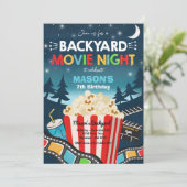 Kinofilm "Backyard Night Birthday Movie" unter dem Einladung (Stehend Vorderseite)