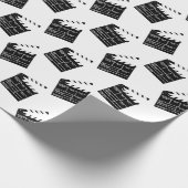 Kinofilm Cameraman Direktor Clapper Board Geschenkpapier (Ecke)