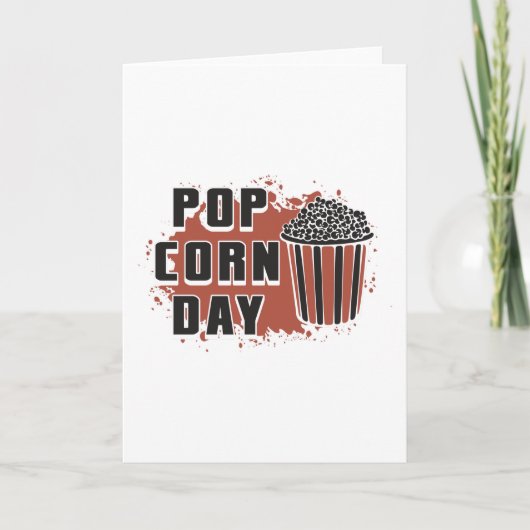 Kinofilm Popcorn Day Snack Pop Filmgeschenk Karte (Vorderseite)