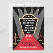 Kinofilm Premiere Geburtstagsparty Einladung (Vorderseite)