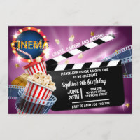Kinofilm Time Girl Geburtstag Popcorn