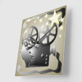Kinofilm Wall Clock Quadratische Wanduhr (Winkel)