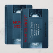 Kinofilme Nacht Zuhause House Party Einladung (Vorne/Hinten)