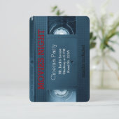 Kinofilme Nacht Zuhause House Party Einladung (Stehend Vorderseite)