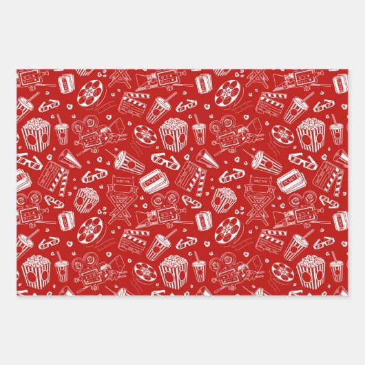 Kinofilme Wrapping Paper Set 3 Geschenkpapier Set (Vorderseite 3)