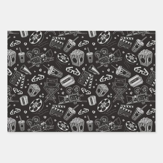 Kinofilme Wrapping Paper Set 3 Geschenkpapier Set (Vorderseite)