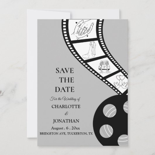 Kinofilmstreifen Save The Date (Vorderseite)