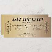 Kinokarte Ankündigung Datum freihalten (Gold) (Vorne/Hinten)