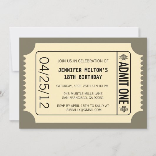 Kinokarte Einladung (Vorderseite)