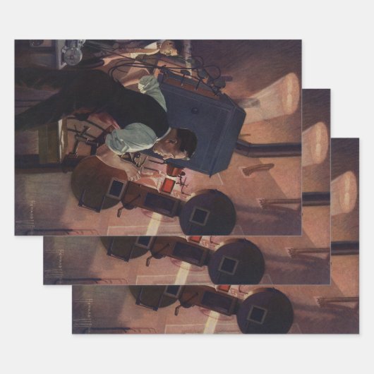 Kinoprojektionist, Vintages Geschäft Geschenkpapier Set (Set)