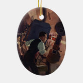 Kinoprojektionist, Vintages Geschäft Keramik Ornament (Hinten)