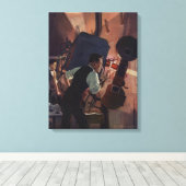 Kinoprojektionist, Vintages Geschäft Leinwanddruck (Insitu (Holzboden))