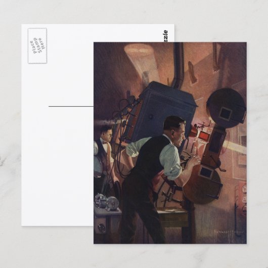 Kinoprojektionist, Vintages Geschäft Postkarte (Vorne/Hinten)