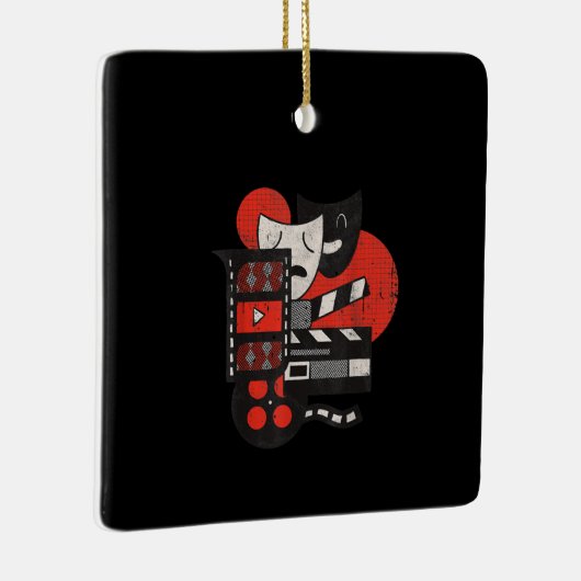 Kinospielerin oder Lover-Geschenk Keramikornament (Rechts)