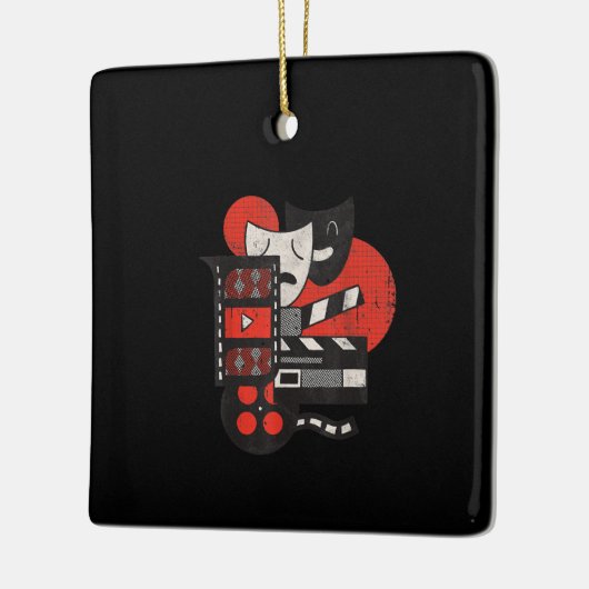 Kinospielerin oder Lover-Geschenk Keramikornament (Links)