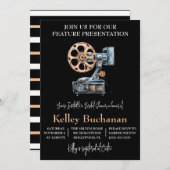 Kinothema, Brautparty zur Präsentation von Filmen Einladung (Vorne/Hinten)