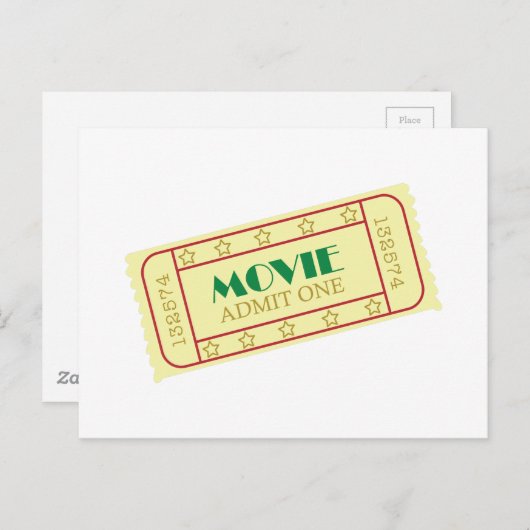 Kinotickets Postkarte (Vorne/Hinten)