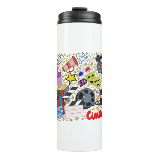 Kinowelt für Cinephiles Thermosbecher (Vorderseite)