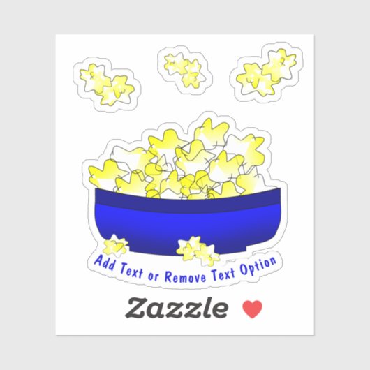 Kinozeit Popcorn Aufkleber (Blatt)