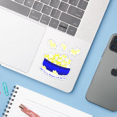 Kinozeit Popcorn Aufkleber (Laptop mit iPhone)