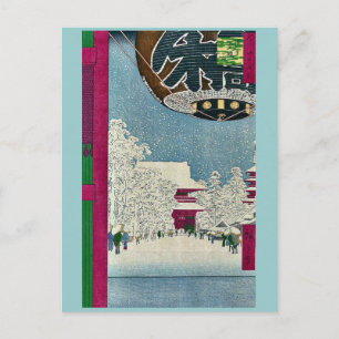Kinryuzan Temple, Asakusa von Ando, Hiroshige Ukiy Postkarte