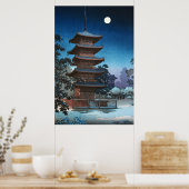 Kinryuzan Temple in Asakusa von Tsuchiya Koitsu Poster (Küche)